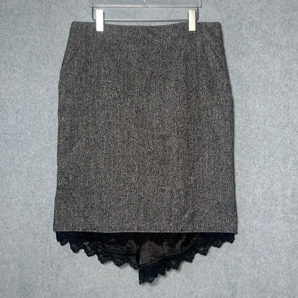 DStudio Women’s black and white Wool Skirt Size 14 NWOT